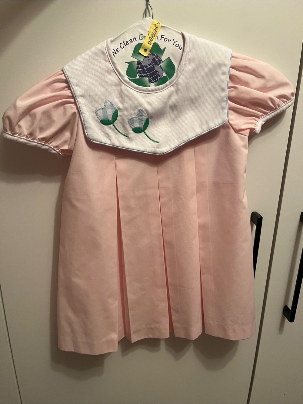 The Beaufort Bonnet Company Pink Sailor Dress with White Embroidered Collar
